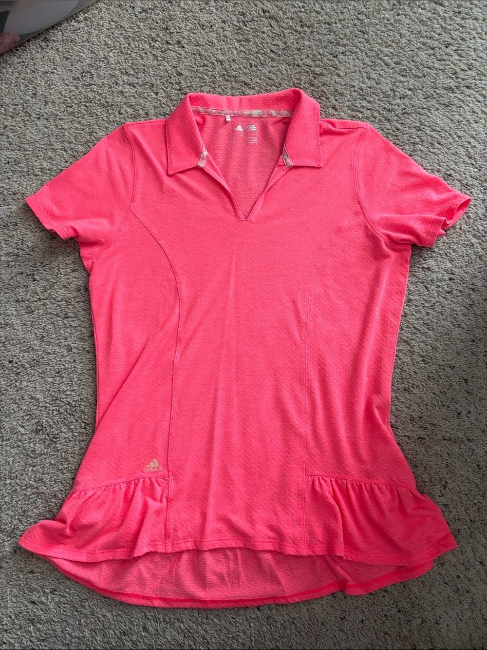 Adidas ruffle golf top
